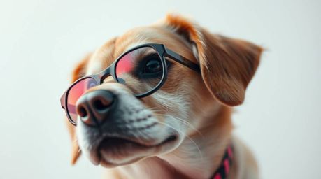 A captivating blend of soft pastel colors and extreme macro close-up photography, this artwork depicts a dog detective meticu