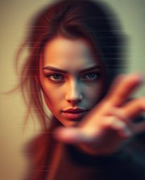 Discover stunning digital glitch art portraits with a soft cinematic haze.  Experience dynamic motion and corrupted data aest