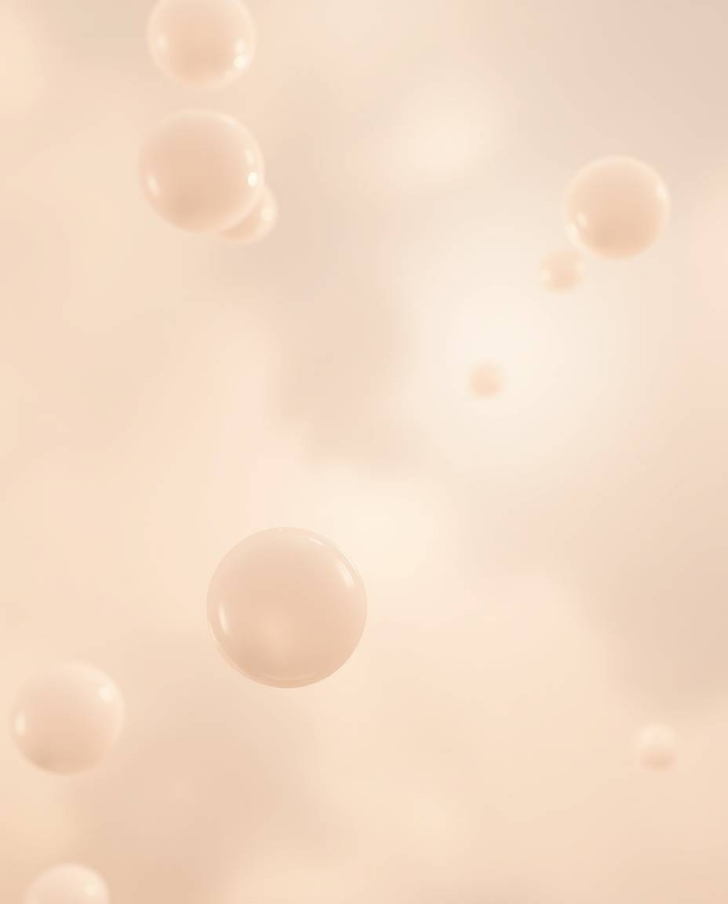 A soft cinematic 3D render showcasing translucent, fluid organic blobs gracefully floating in a hazy space. The soft focus an