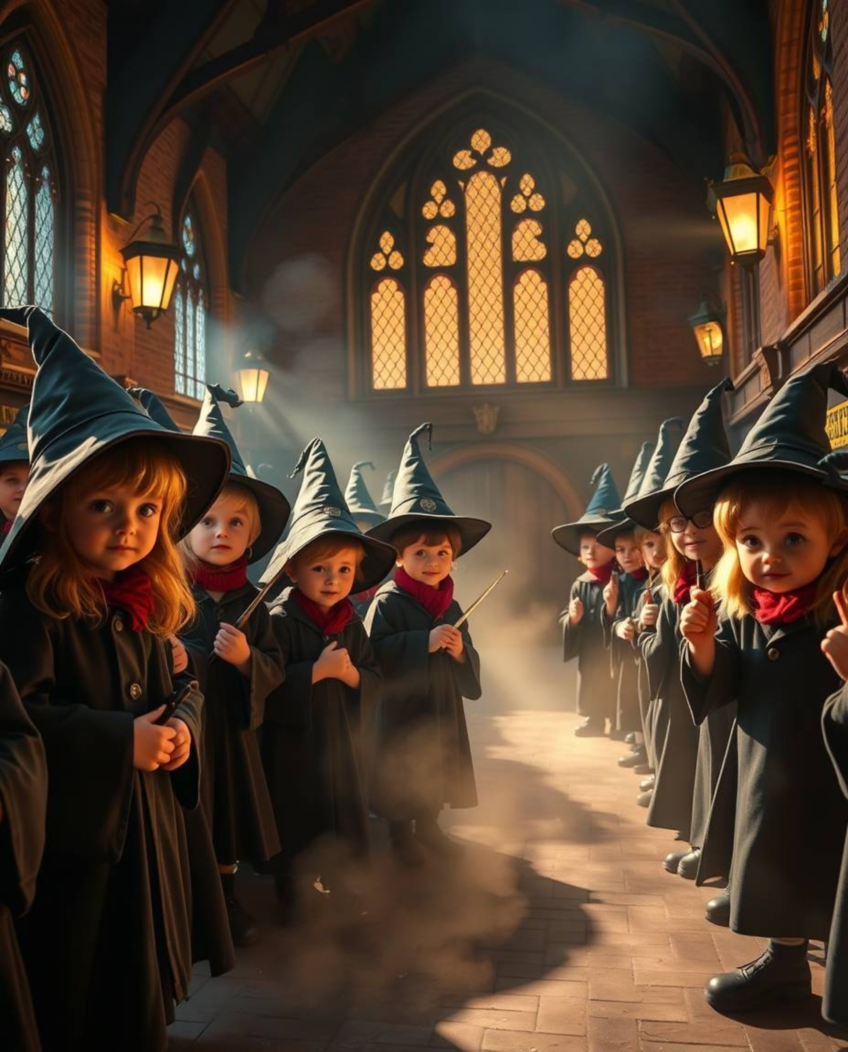 Explore a magical school brimming with young wizards, brought to life with stunning volumetric lighting.  Discover adorable a