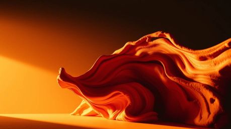 Discover stunning images of sculptural clay art featuring fluid abstract waves.  The artwork showcases a vibrant pastel spect