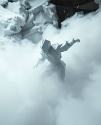 Experience the captivating blend of intricate origami and glitch art. This visually stunning collection features thick fog, d
