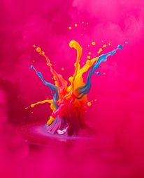 Explore the captivating interplay of thick fog and vibrant colors in this series of macro photographs. Ink swirling in water 