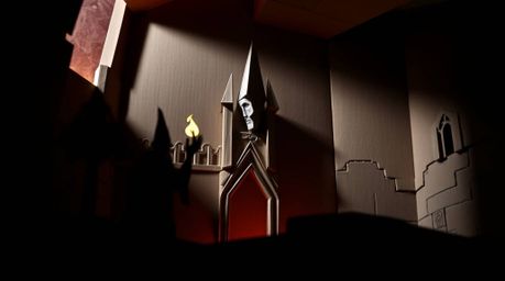 A captivating image showcasing a classic Disney villain casting a spell within an ancient castle, rendered in an intricate or