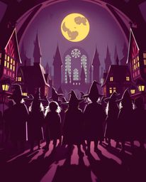 A captivating depiction of a magical school brimming with young wizards, rendered in vibrant complementary colors and dramati