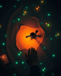 Embark on a captivating Disney-style desert adventure with a brave hero, viewed from a unique top-down perspective. Witness t