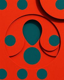 A captivating high-contrast image showcases a minimalist Bauhaus-inspired geometric pattern.  Featuring circles and lines in 