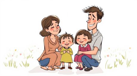 This vibrant Pixar-style sketchnote illustration captures the heartwarming essence of a family reunion.  Rendered in a charmi