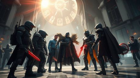 Witness a grand, epic scene of misfit heroes uniting to form a powerful team. Set in a modern, futuristic world, this breatht