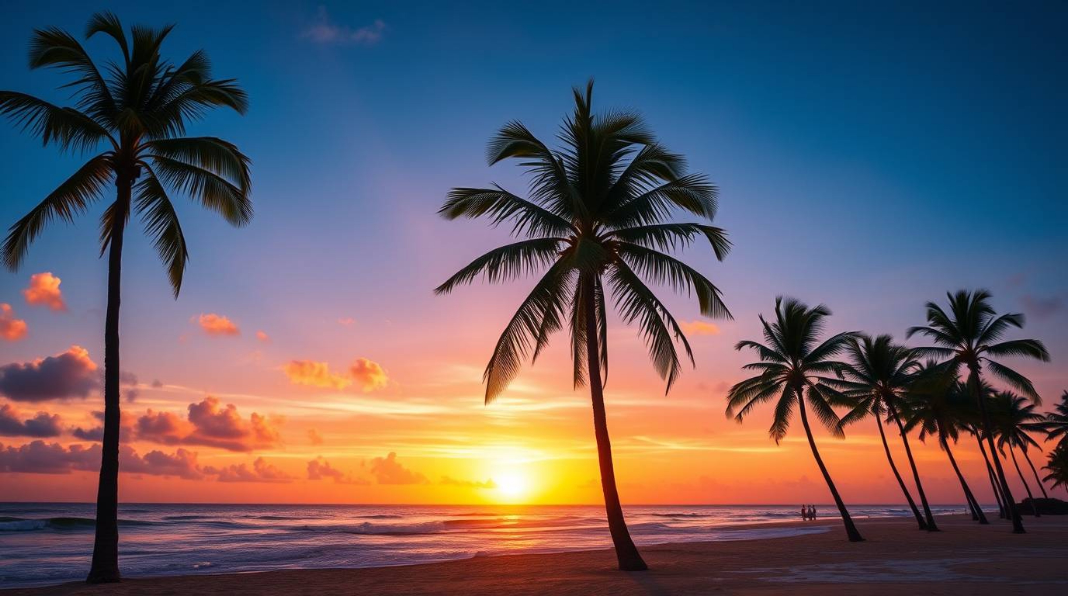 Capture the essence of a tropical sunset with this artwork.  Vibrant complementary colors and a cast bronze surface evoke the