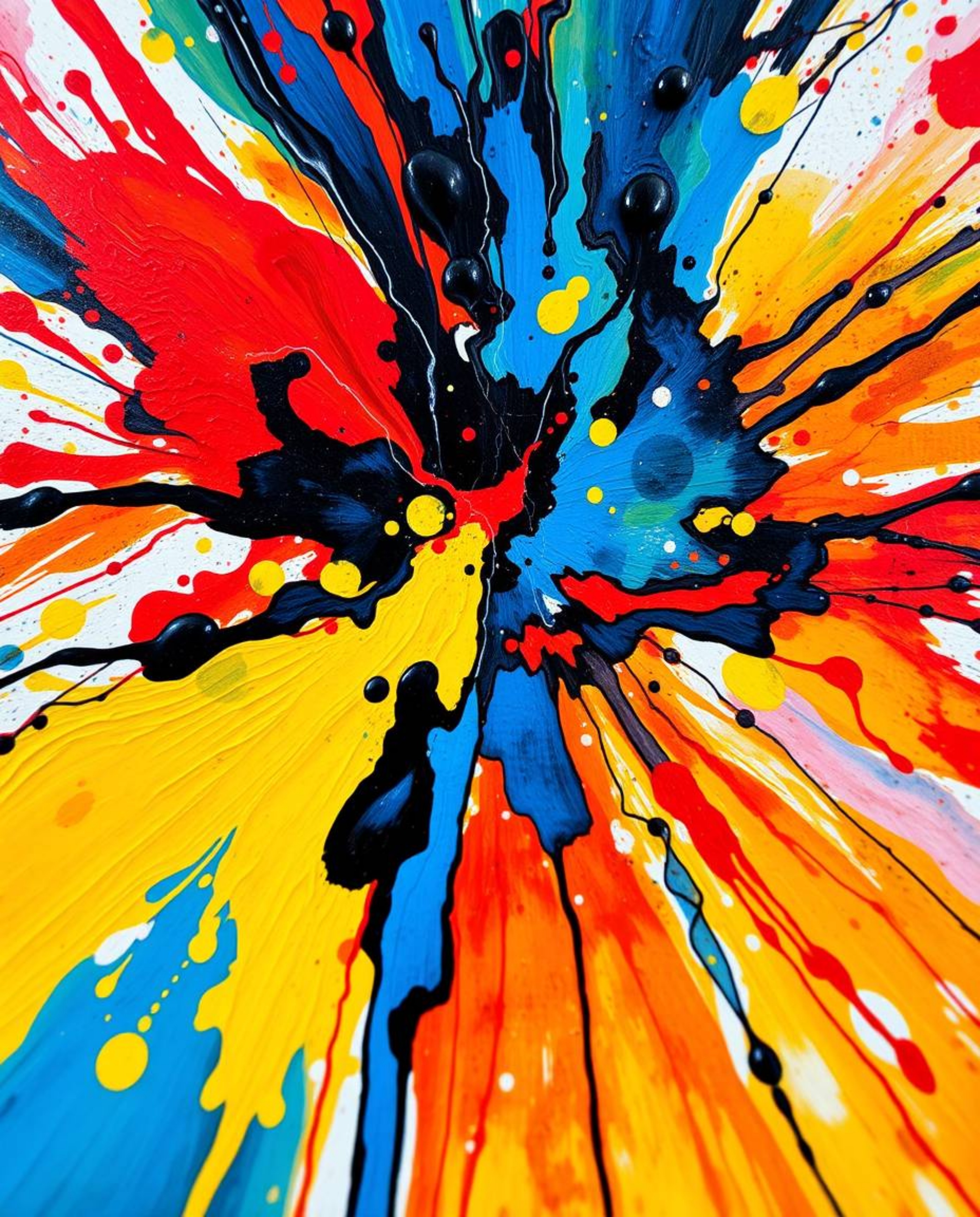 Explore a collection of high-angle art featuring bold acrylic paintings, mesmerizing ink in water splashes, and stunning macr