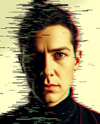 Discover stunning digital glitch art portraits featuring a unique blend of corrupted data, pixelated styles, and layered papi