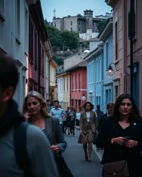 Capture the essence of a sleepy town with this collection of candid street photography.  Featuring pastel-colored houses, ric