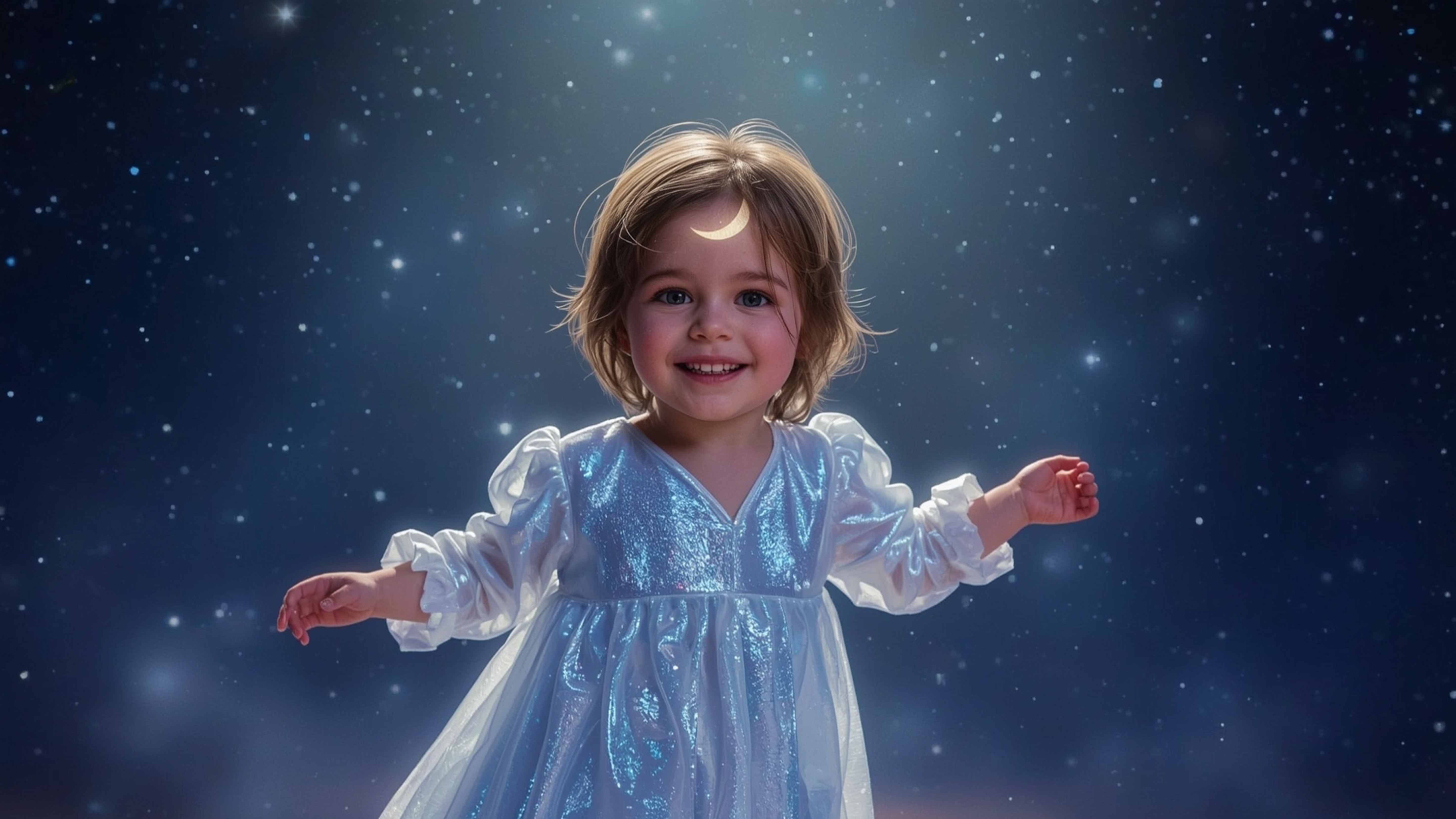 Step into a magical moment with this mesmerizing, cinematic photograph, rendered in a vibrant, Pixar-inspired style. A joyful