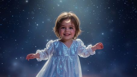 Step into a magical moment with this mesmerizing, cinematic photograph, rendered in a vibrant, Pixar-inspired style. A joyful