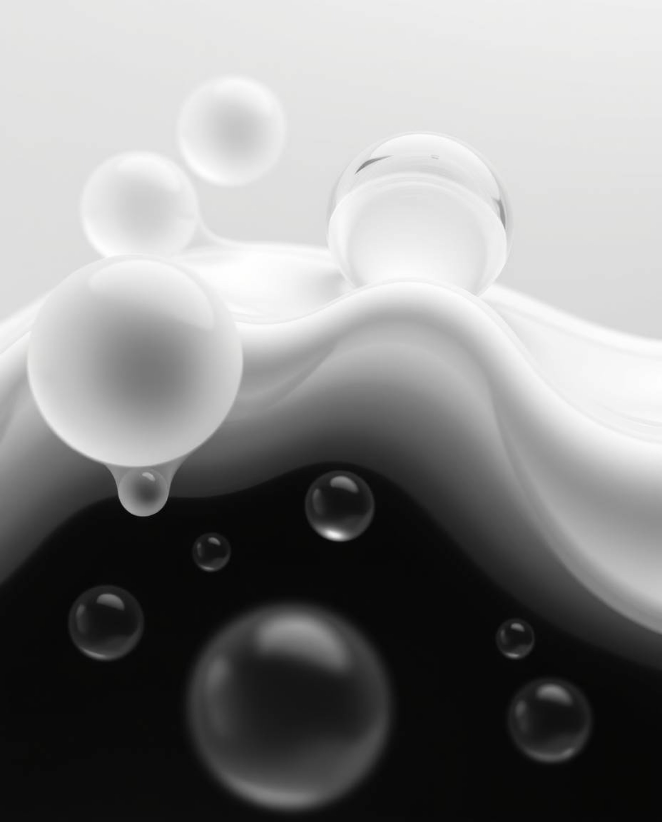 Explore the captivating world of extreme macro close-up photography blended with modern flat design. Witness floating 3D blob