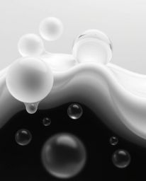 Explore the captivating world of extreme macro close-up photography blended with modern flat design. Witness floating 3D blob