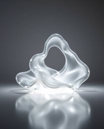 Explore stunning high-resolution stock photos showcasing creative light art with sculptural 3D fluid shapes. These images mim