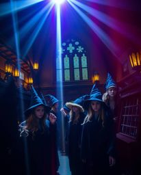 Discover a captivating world of a magical school filled with young wizards.  This eerie and creepy atmosphere is enhanced by 