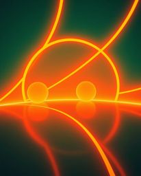 This image showcases a cinematic interpretation of a minimalist geometric pattern in the Bauhaus style. Electric, vivid color