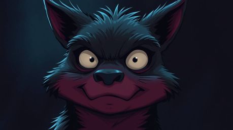 Discover a captivating portrait of a sarcastic animal sidekick, rendered in a dramatic chiaroscuro style. The artwork featur