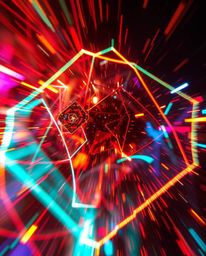 Experience captivating abstract art infused with dynamic lighting and glitch effects. This collection showcases fragmented sh