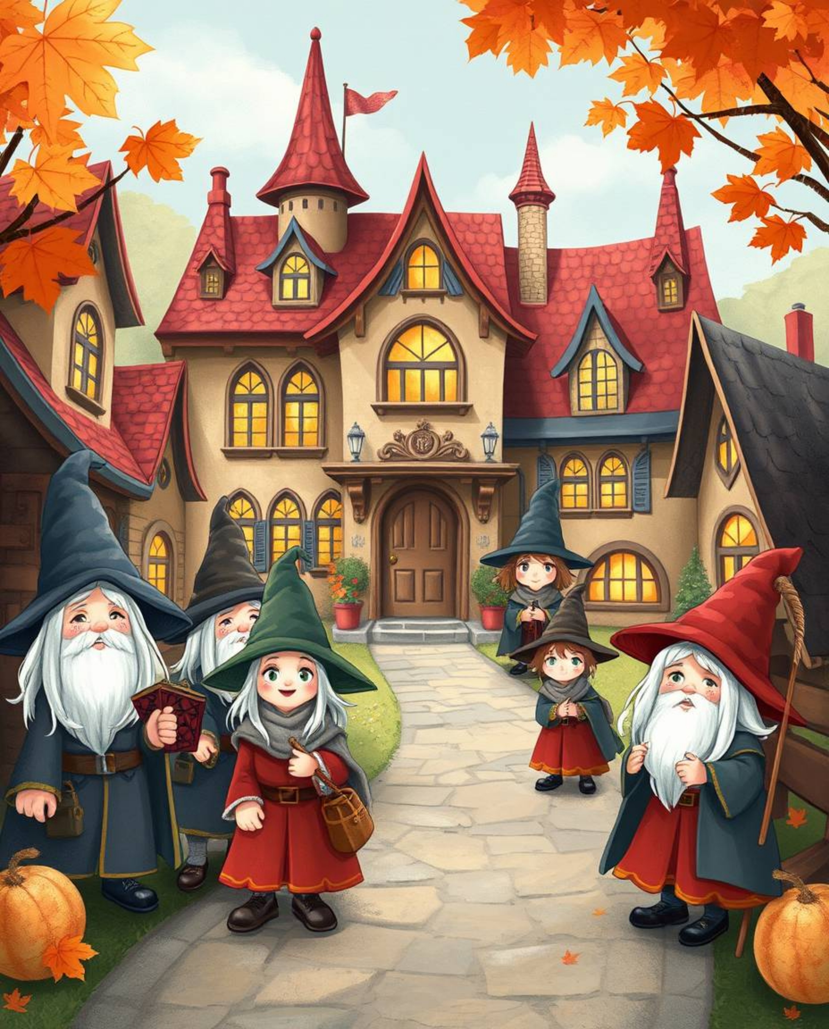 Step into an adorable and cute magical school brimming with young wizards, brought to life in a painterly style. Experience t