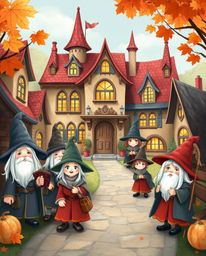 Step into an adorable and cute magical school brimming with young wizards, brought to life in a painterly style. Experience t