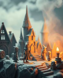Immerse yourself in a world of magic with this soft cinematic haze effect applied to a sculptural clay art piece. Depicting a