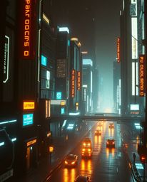 A captivating cinematic rendering of a futuristic city experiencing a dramatic glitch.  Flickering lights, broken holograms, 