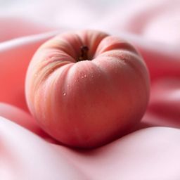 This image evokes an eerie and creepy atmosphere through an intricate origami-style close-up of a soft, blushing pink peach r