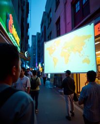 Explore captivating candid street photography featuring cool color palettes of blues, greens, and purples, capturing the spon