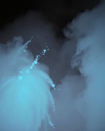 Explore the captivating world of surreal infrared photography featuring thick fog, dynamic colorful splashes on a black backg