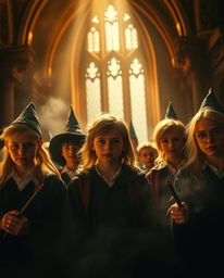 Discover breathtaking images of a magical school brimming with young wizards.  Experience the dramatic cinematic style, warm 