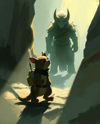 Explore a world of digital artistry with loose, painterly strokes and gentle lighting, featuring a talking animal sidekick ai