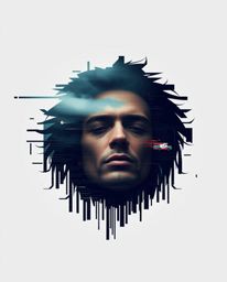 Explore the captivating world of digital glitch art with these stunning portraits. Featuring a modern flat design aesthetic, 