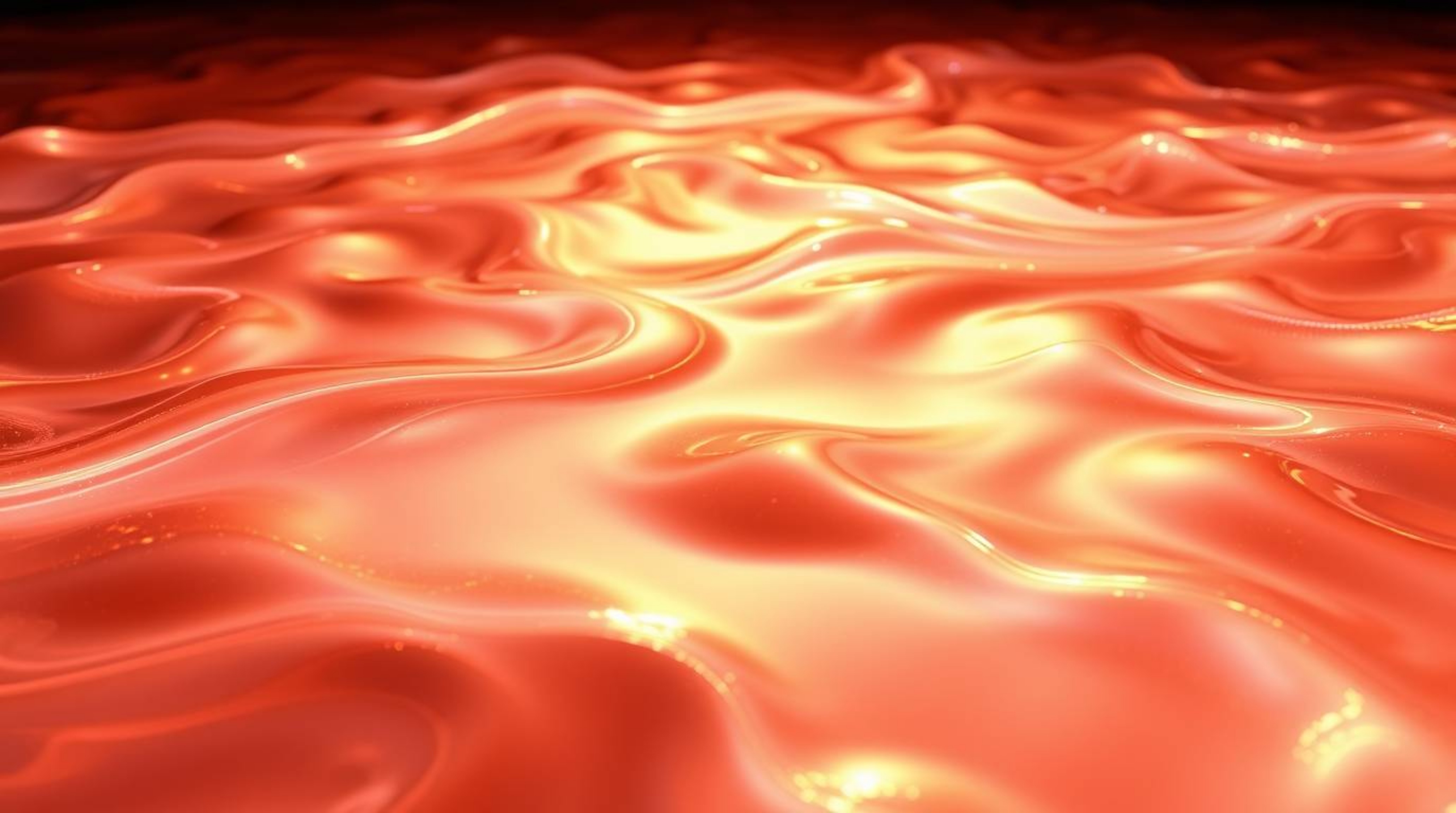 Explore the mesmerizing digital art featuring neon gradient textures elegantly flowing across a liquid surface, reminiscent o