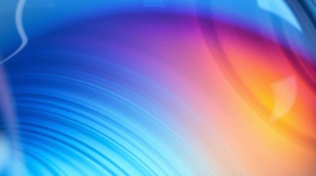 Explore this high-resolution stock photo showcasing a glass object reflecting smooth gradient textures in stunning close-up d