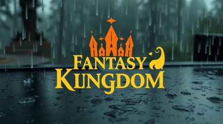 A visually striking logo design for a fantasy kingdom, incorporating geometric shapes and clean lines to create a balanced an