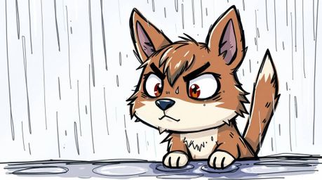 A captivating hand-drawn color sketchnote portrays a sarcastic animal sidekick with expressive eyes, set against a backdrop o