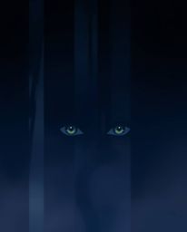 This digital illustration captures a sense of mystery and intrigue with eyes watching from the depths of a shadowy alley at n