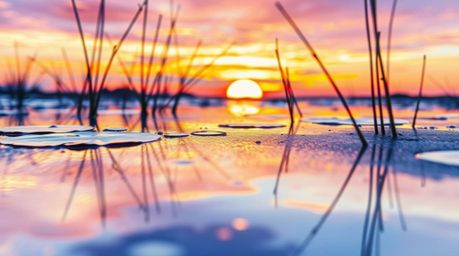 This collection features delicate watercolor paintings with tight close-up shots that beautifully capture the detailed reflec