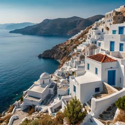 Experience the charm of a traditional Greek village. Picture whitewashed stone houses nestled among narrow alleys, all offeri