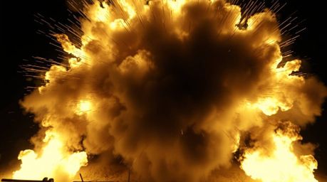 Experience a classic exploding TNT gag set against the backdrop of the Wild West, rendered in a dramatic cinematic style with