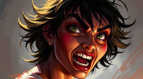 Explore a collection of digital paintings featuring high contrast, low-key lighting, and vibrant colors with exaggerated expr