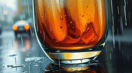 This classic oil painting showcases a captivating close-up of a glass object, masterfully reflecting smooth gradient textures