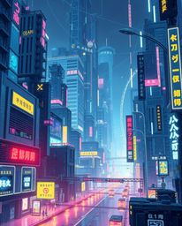 Dive into a captivating Isekai anime-style rendering of a futuristic city engulfed in a mesmerizing glitch effect.  Experienc