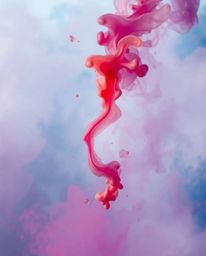 Explore the beauty of delicate watercolor painting featuring a vibrant paint splash frozen in mid-air with high-speed photogr