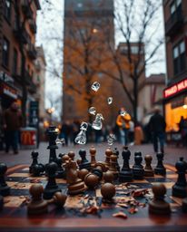 Capture the essence of candid street photography with warm autumn colors and earthy tones in this film-like composition.  A c