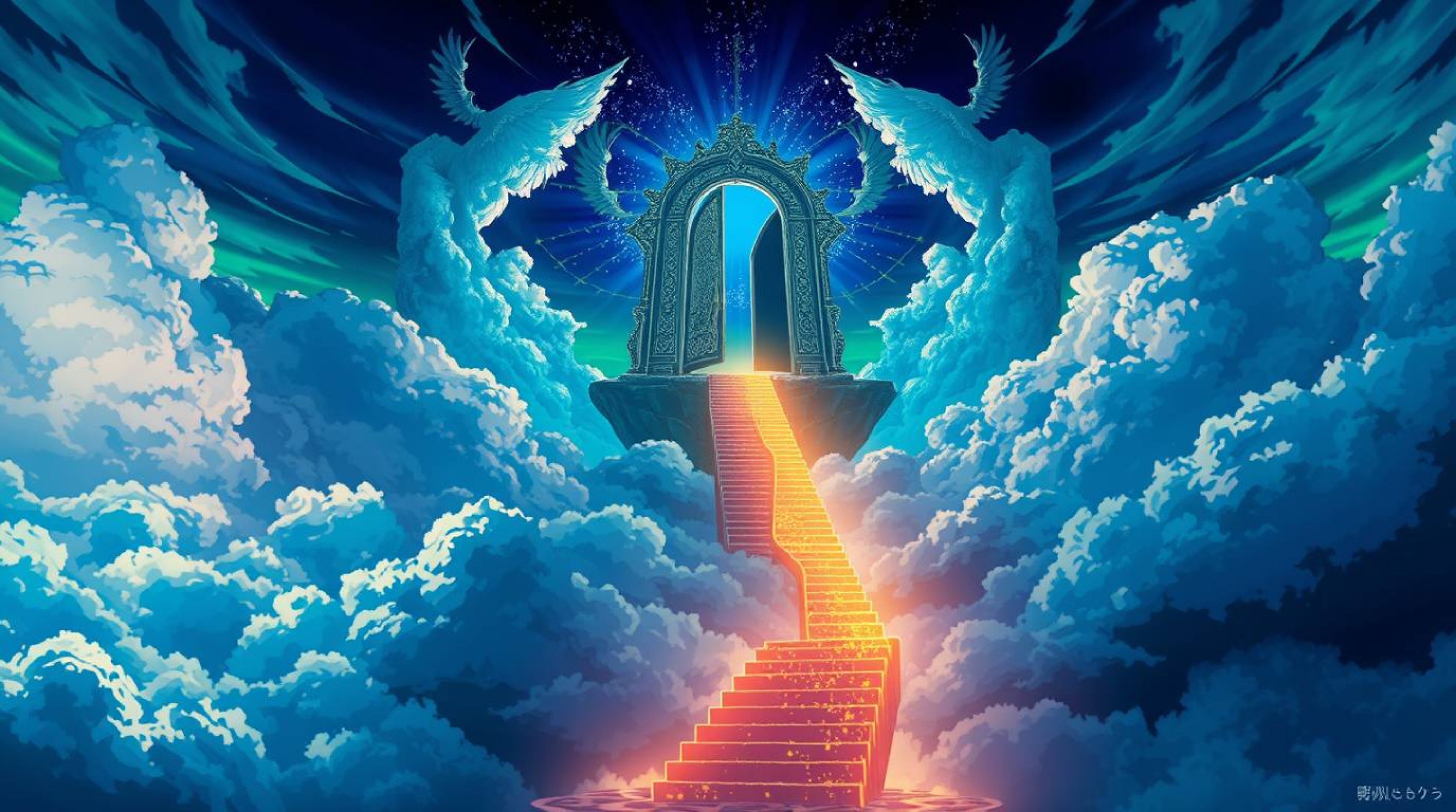 Immerse yourself in an Isekai anime style depiction featuring a cool and intense dramatic lighting with high contrast blues, 